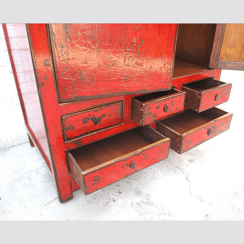 Chinesischer Kleiderschrank aus Massivholz
