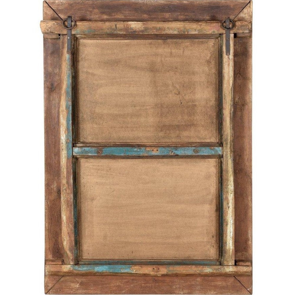 Indisches Jali Fenster mit Gitter- und Spiegelelementen