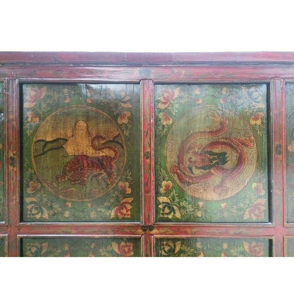 Tibet Kommode 100 Jahre antik filigran bemalt