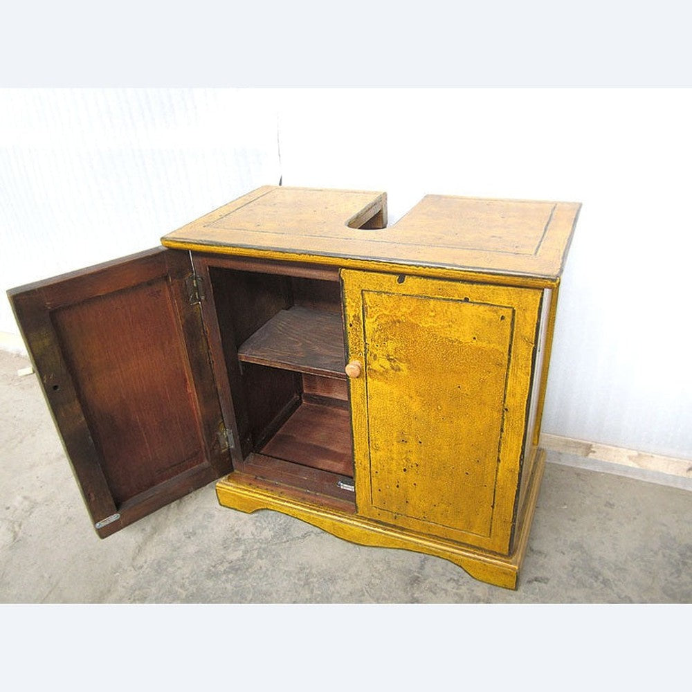 China Waschtisch Unterschrank Pinie Hochglanz Orange