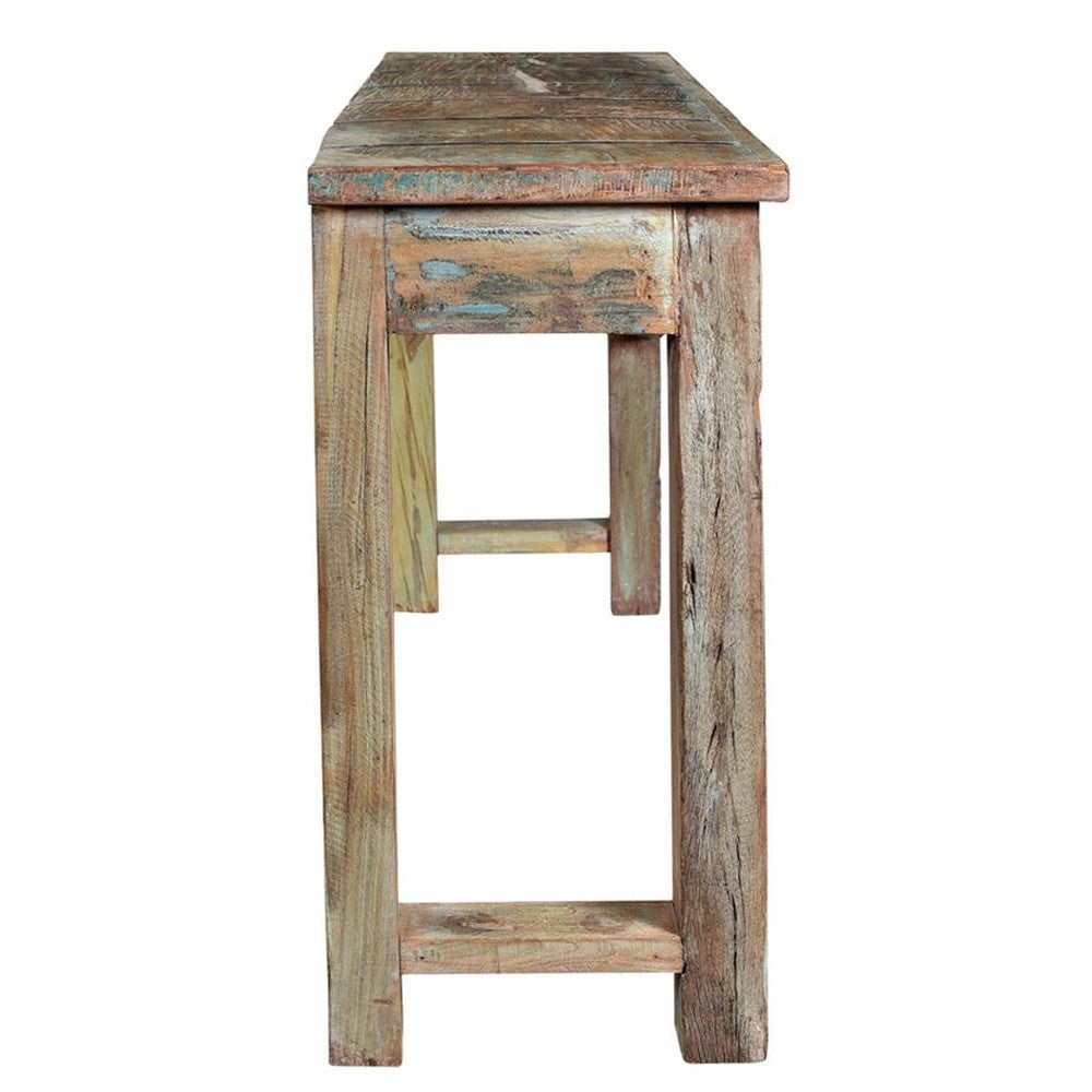 Indien bemalte Konsole Sideboard Wandtisch uralte Schnitzerei Kolonialmöbel