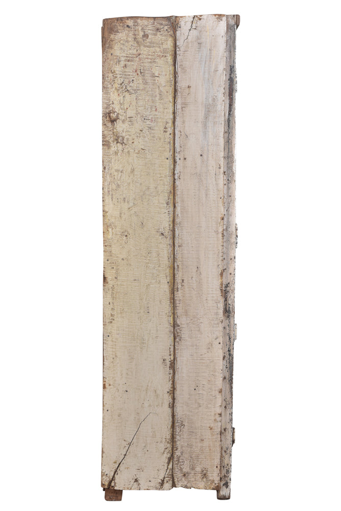 Indien halbhoher Spiegelschrank Glasvitrine antike Bemalung antik