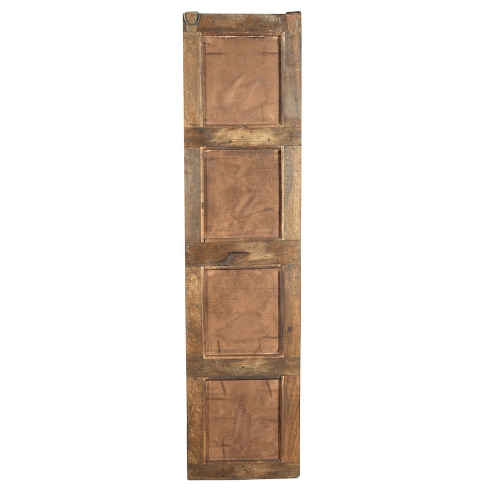 Indien mannshoher Spiegel lichtblauer Holzrahmen (antik ca. 1920) aus Türflügel shabby chic