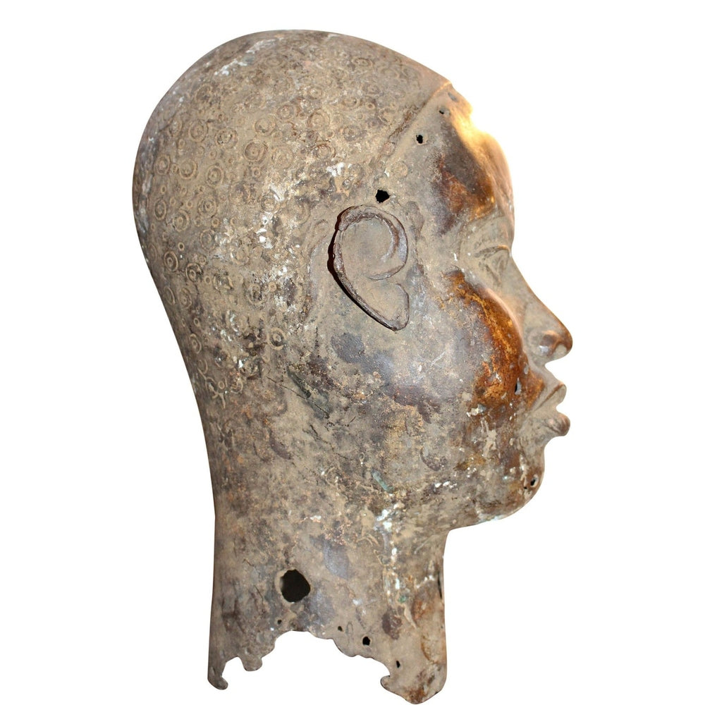 Afrika Büse Bronze antik ca.80 Jahre alt