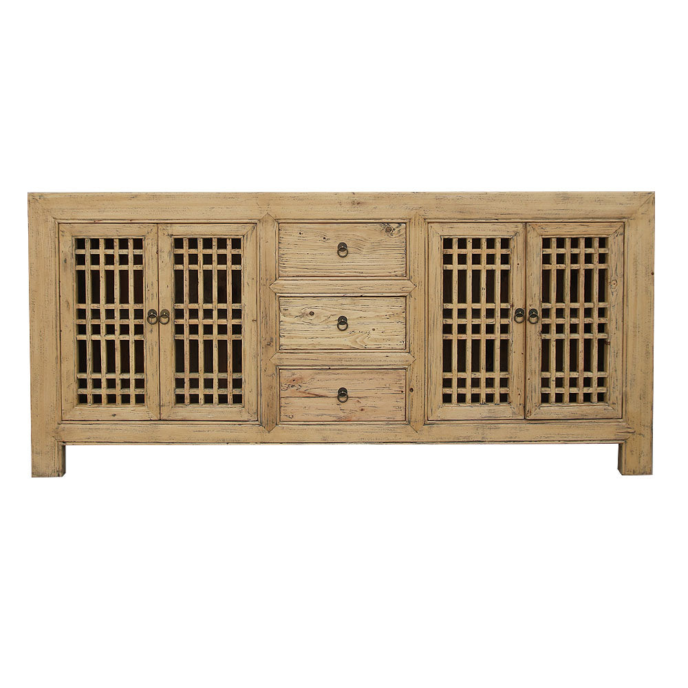 Chinesisches Echtholzsideboard mit Schubladen und Einsätzen