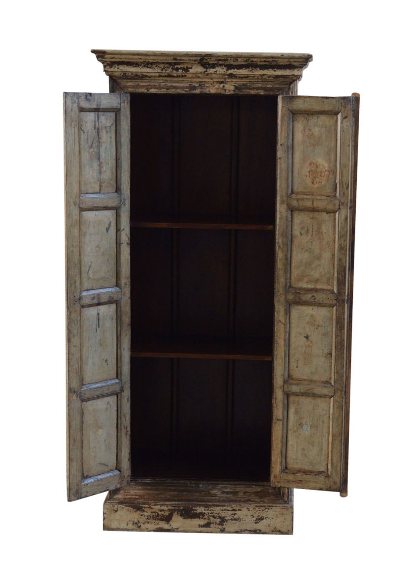 Indien Rajasthan Schrank Highboar vintage grün antik