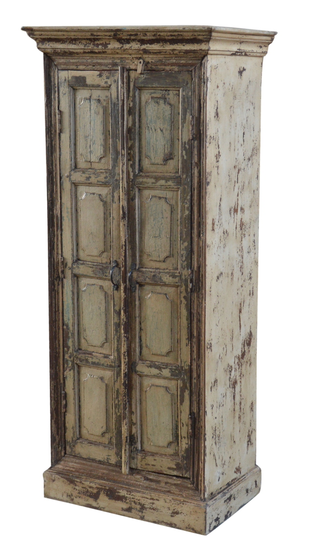 Indien Rajasthan Schrank Highboar vintage grün antik