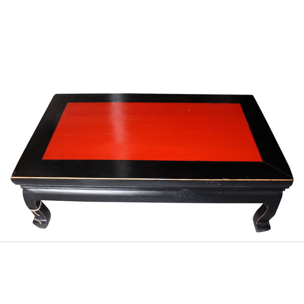 China Opium Tisch Schwarz Rot