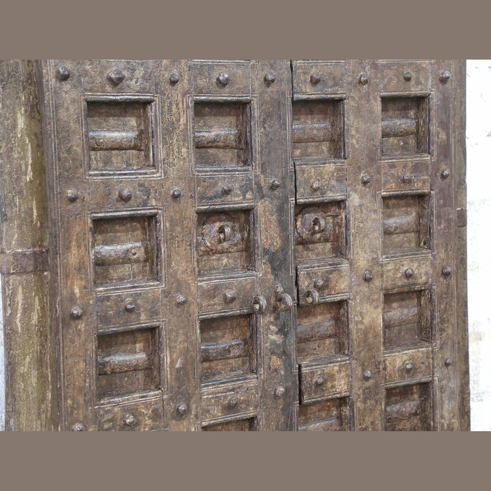 Indien massive Tür antik Teak