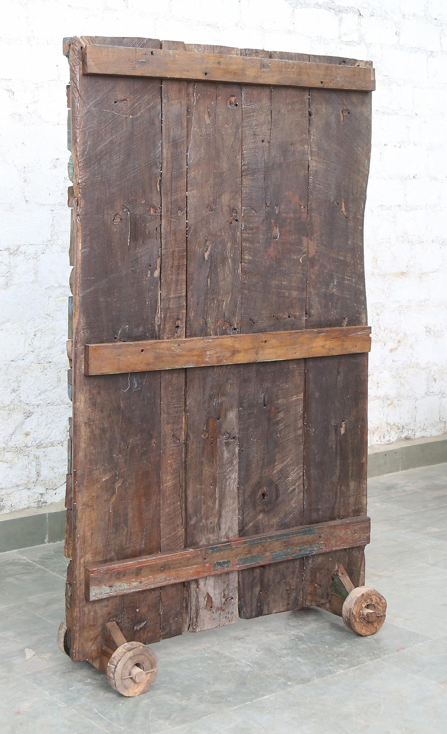 Indien massiver Raumteiler Teak VI-ED-023 antike Bruchstücke