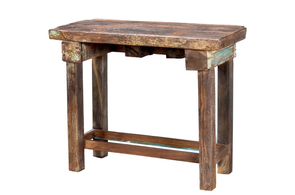 Individueller Tisch Highboard aus alten antiken Bauelementen – Handgefertigt aus Indien