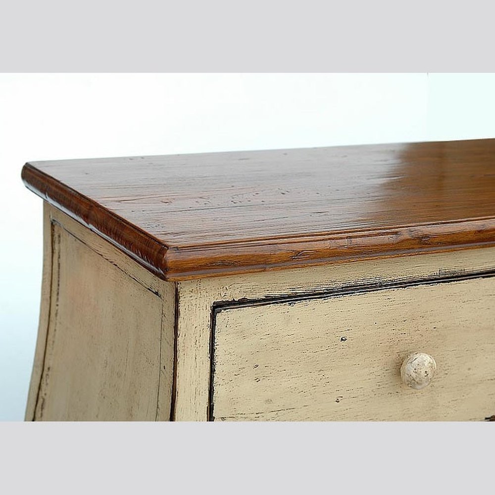 China weisse Schubladen Kommode Biedermeier Optik Pinienholz vintage