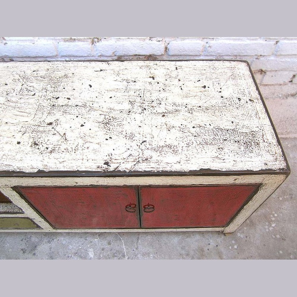 Asien großes buntes Lowboard TV Kommode shabby chic special