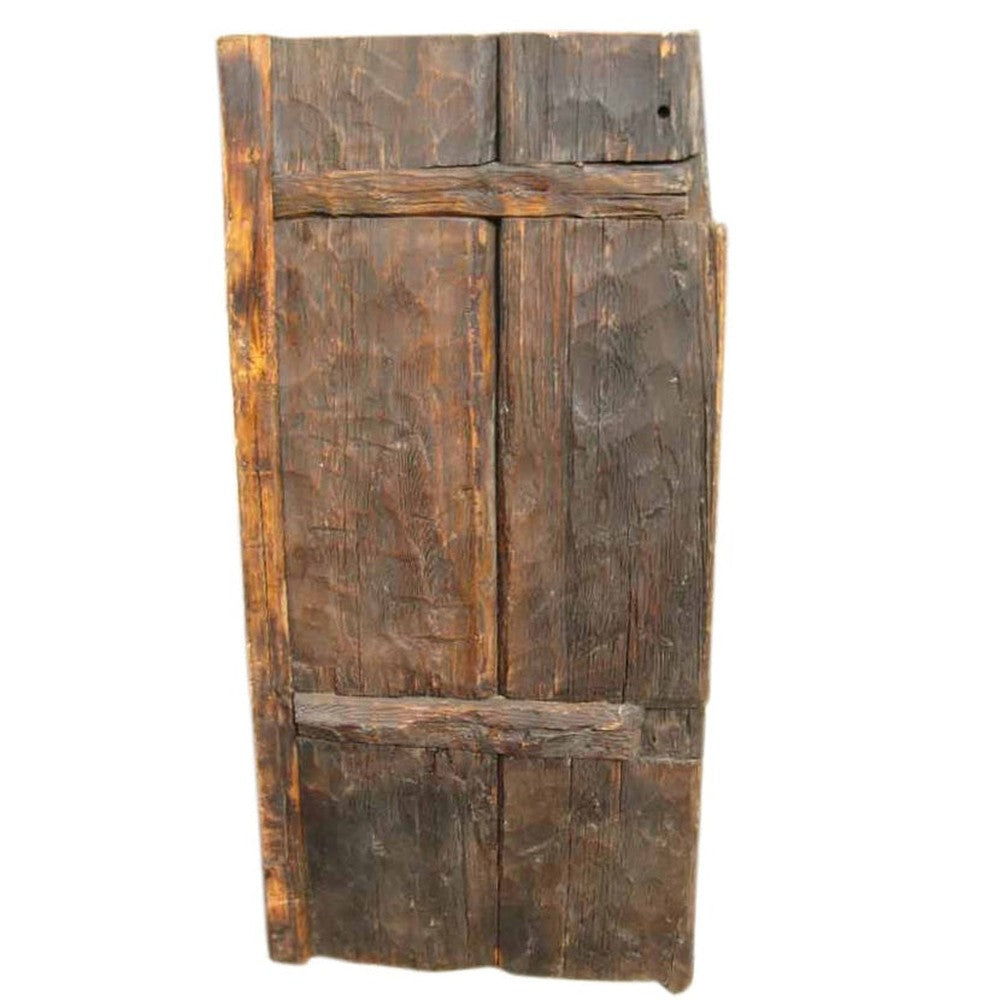 Tibet um 1910 bemalte Tür Wandbild Reitermotiv. Von Luxury-Park