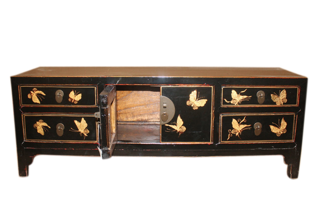 China Lowboard Anrichte schwarz ideal für Flachbildschirm