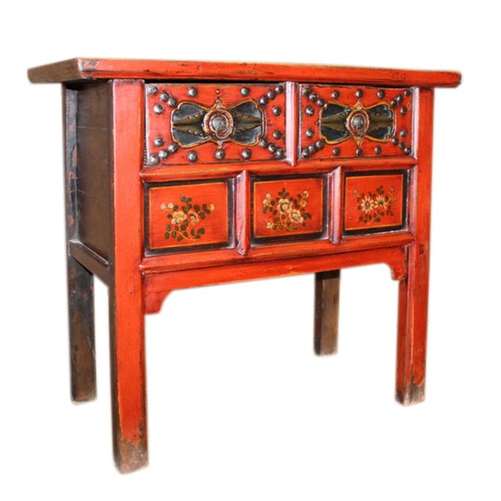 China 1910 klassisch geformte Kommode Anrichte feine Bemalung