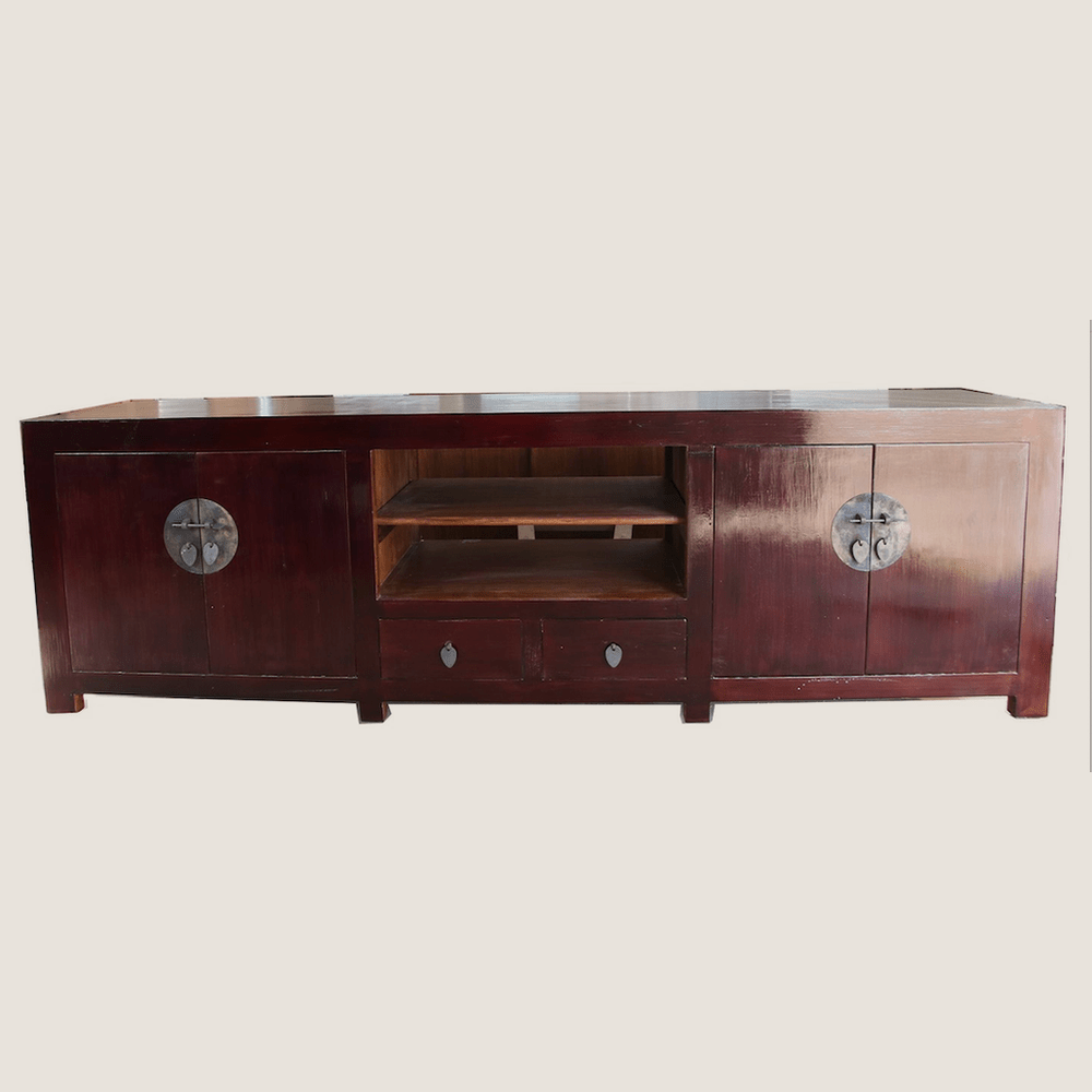 China Sideboard Shabby Chic Massivholz Braun