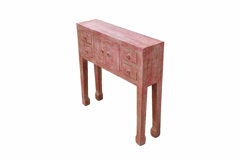 Luxury-Park Kleiner Schreibtisch im Shabby Chic Stil – Handgefertigt aus Holz, Indien