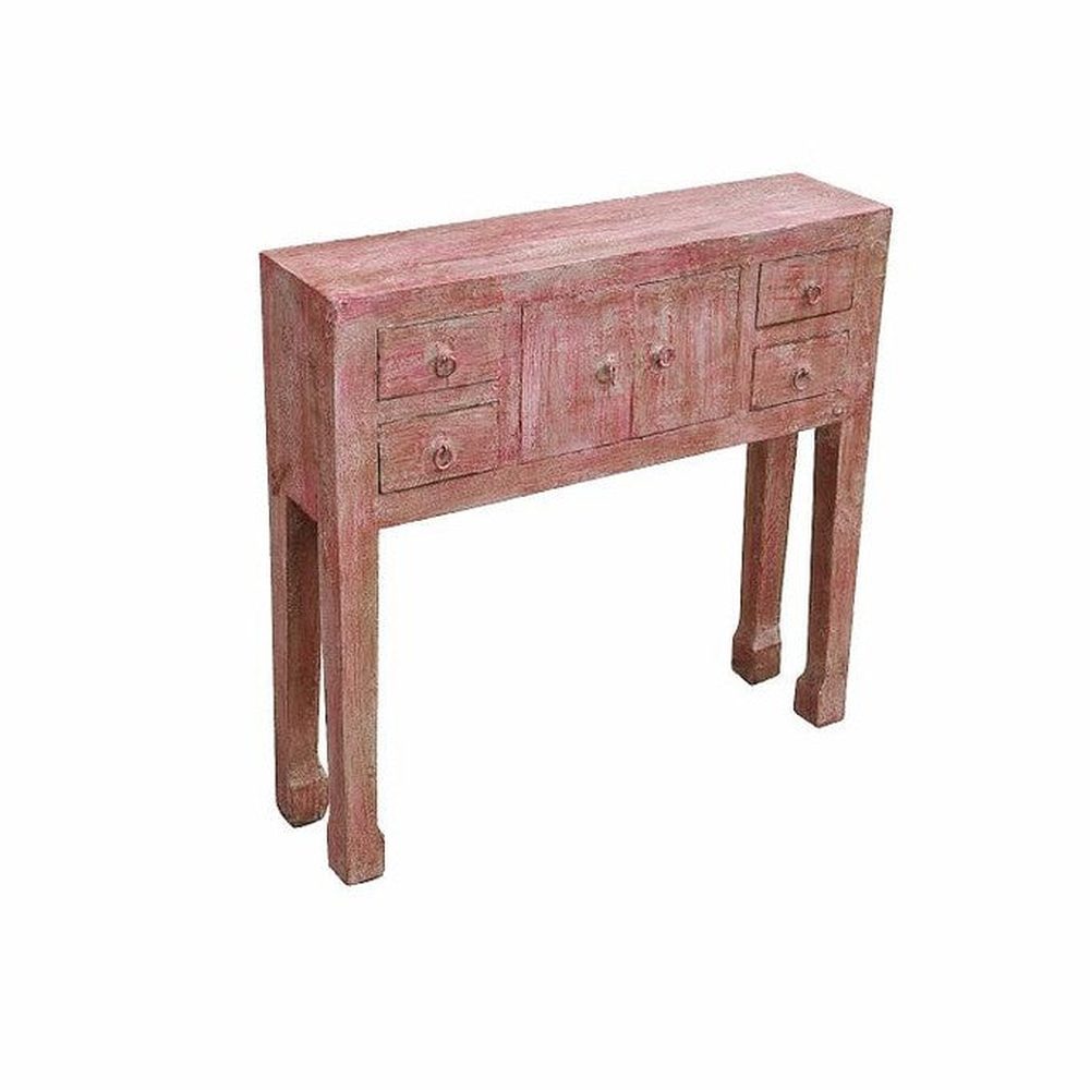 Luxury-Park Kleiner Schreibtisch im Shabby Chic Stil – Handgefertigt aus Holz, Indien