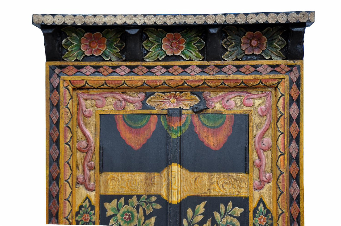 Indien wunderschönes Fenster mit Rahmen märchenhafte Bemalung