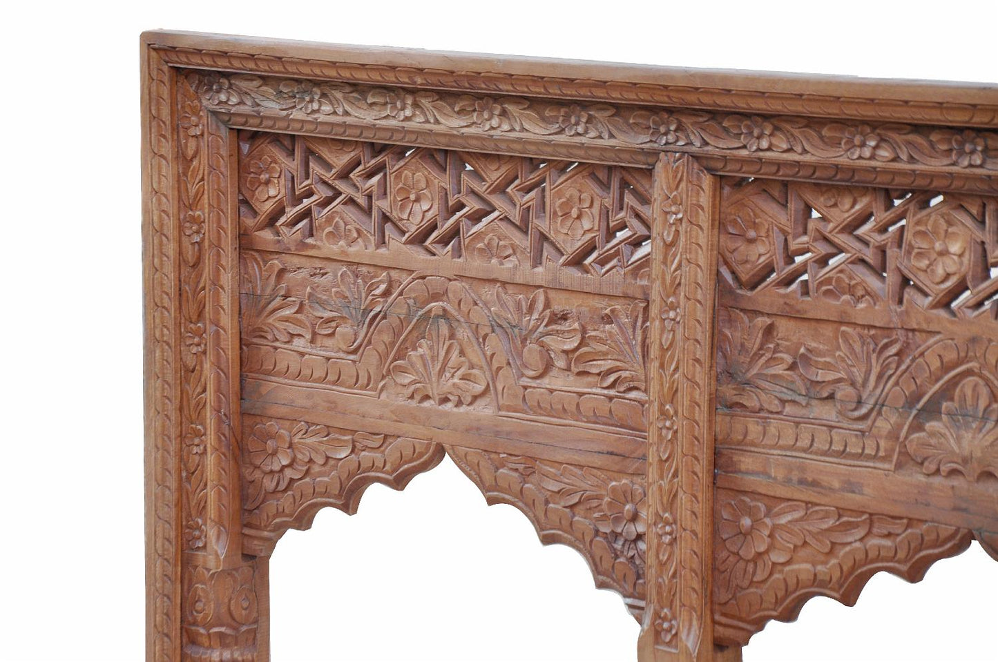 Indien Rahmen Dreifachbogen zum Inneneinbau Holz geschnitzt