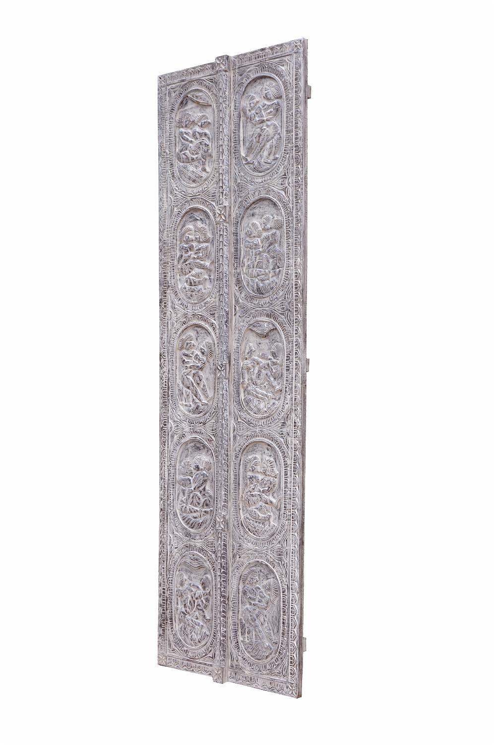 Indien schmales klassisches Wandbild Kamasutra Türblatt traditionelles Motiv