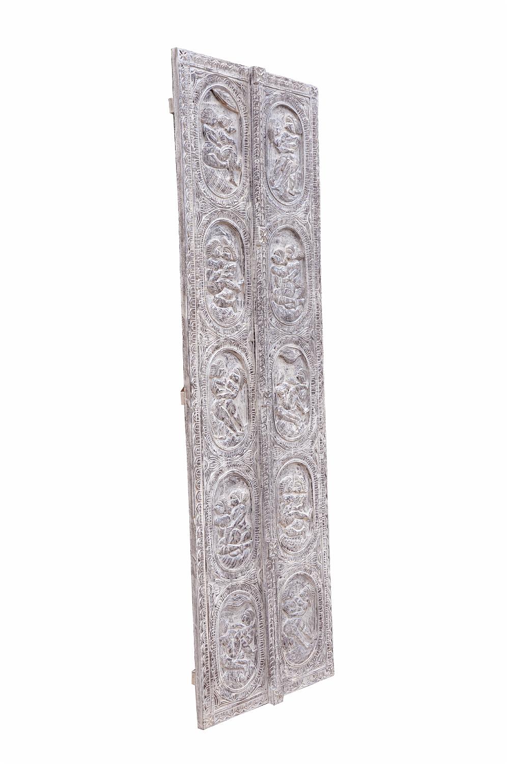 Indien schmales klassisches Wandbild Kamasutra Türblatt traditionelles Motiv