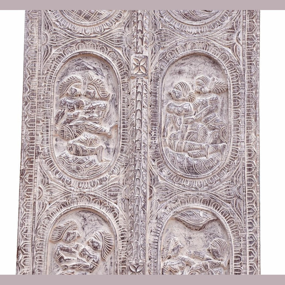 Indien schmales klassisches Wandbild Kamasutra Türblatt traditionelles Motiv