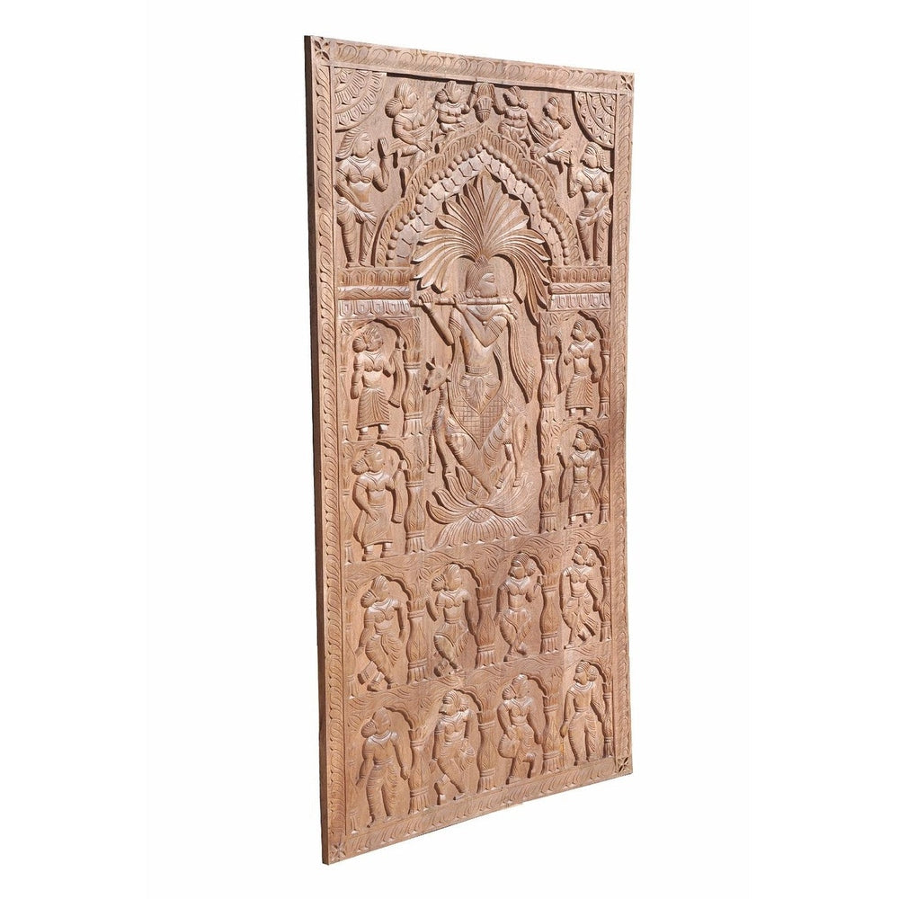 Indien altes Wandbild Dekortafel Palastszenen