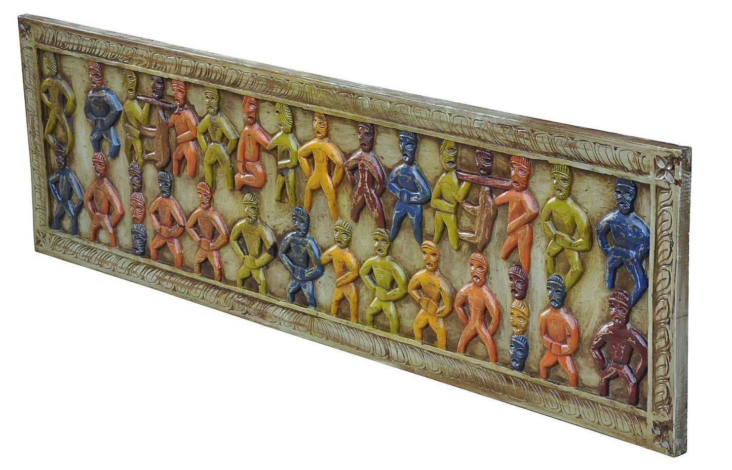 Indien ultrabreites buntes Wandbild Dekortafel Massivholz native style bei Luxury Park
