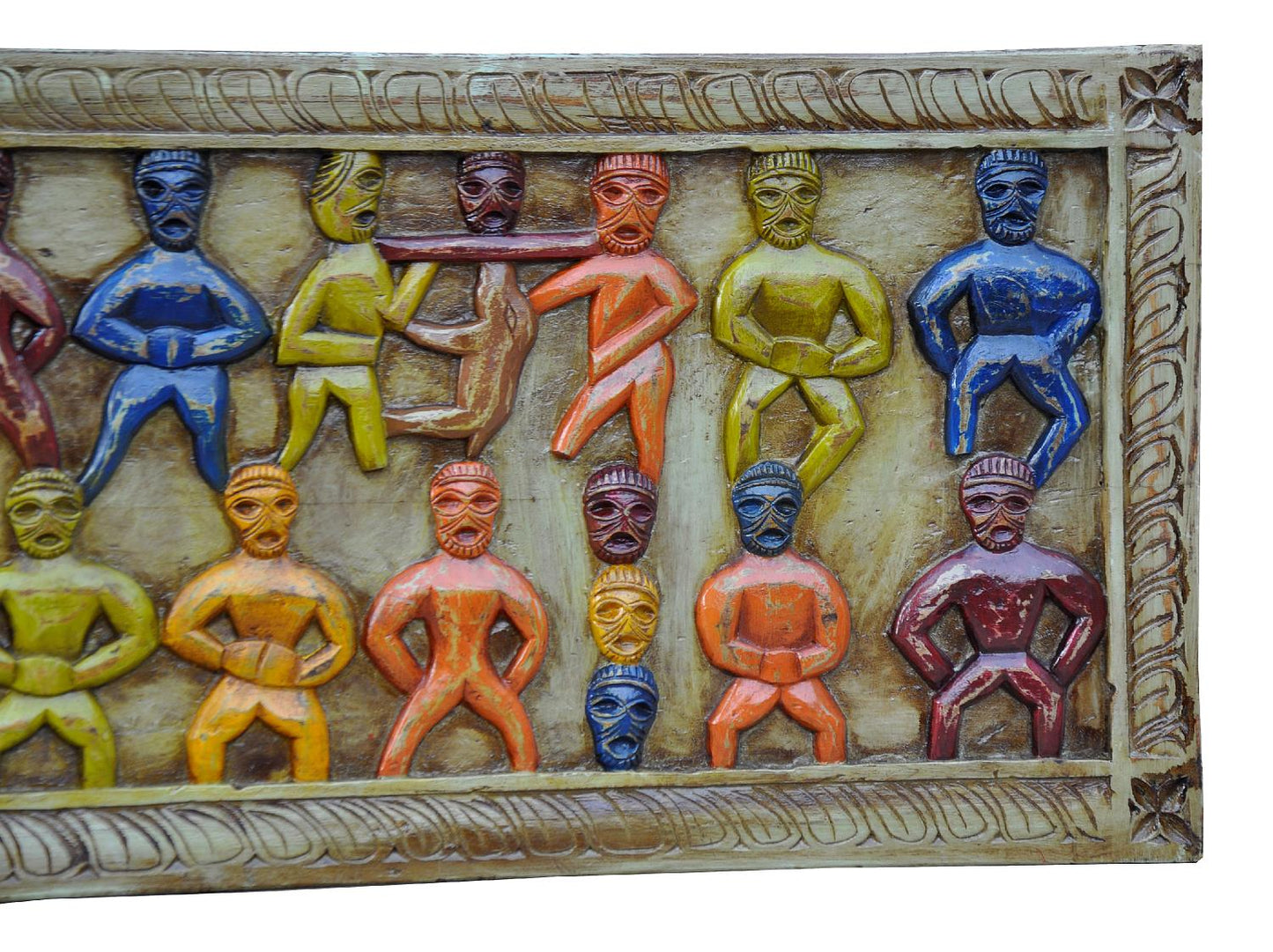 Indien ultrabreites buntes Wandbild Dekortafel Massivholz native style bei Luxury Park