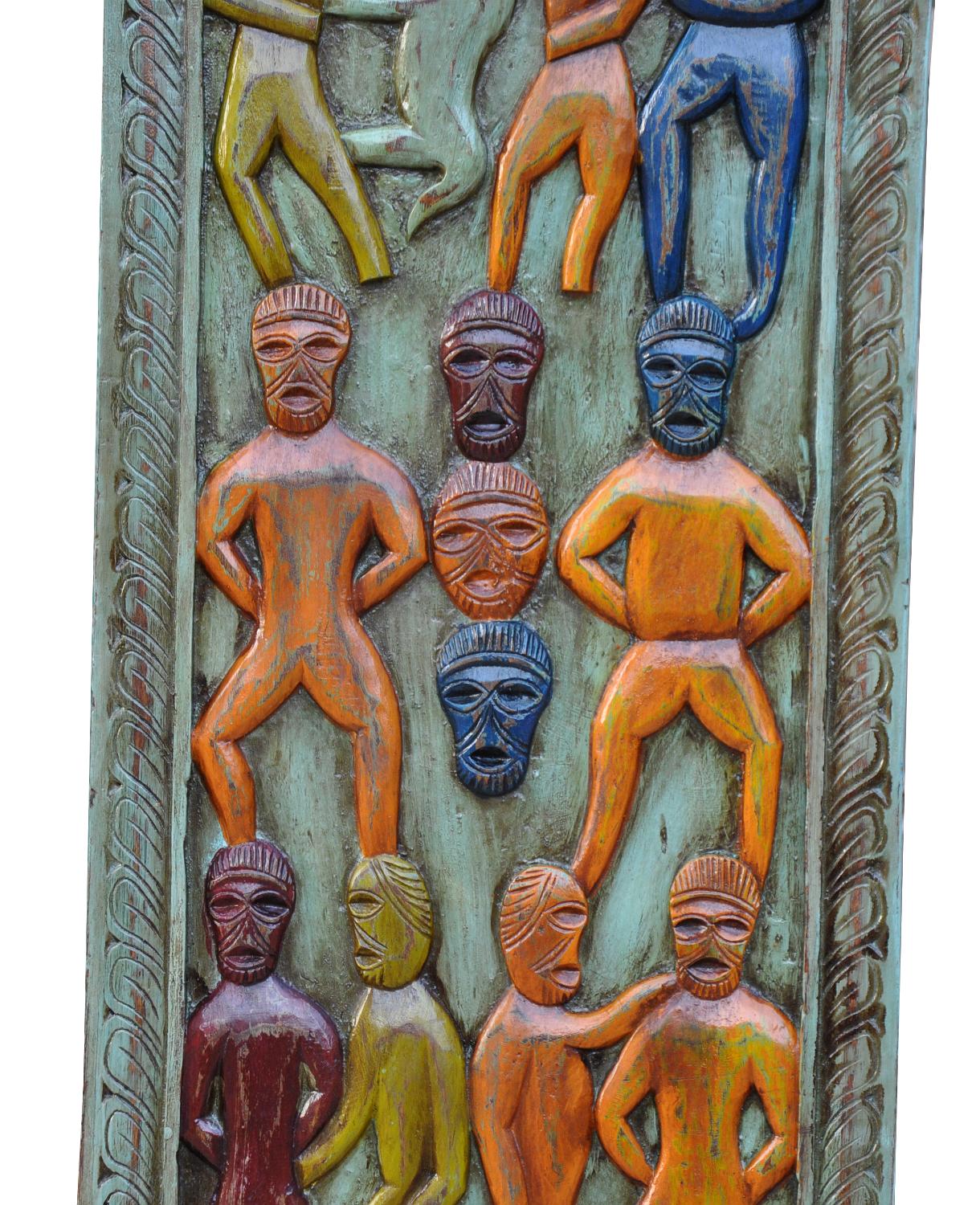 Indien schlankes buntes Wandbild Dekortafel ethno style colour bei Luxury Park