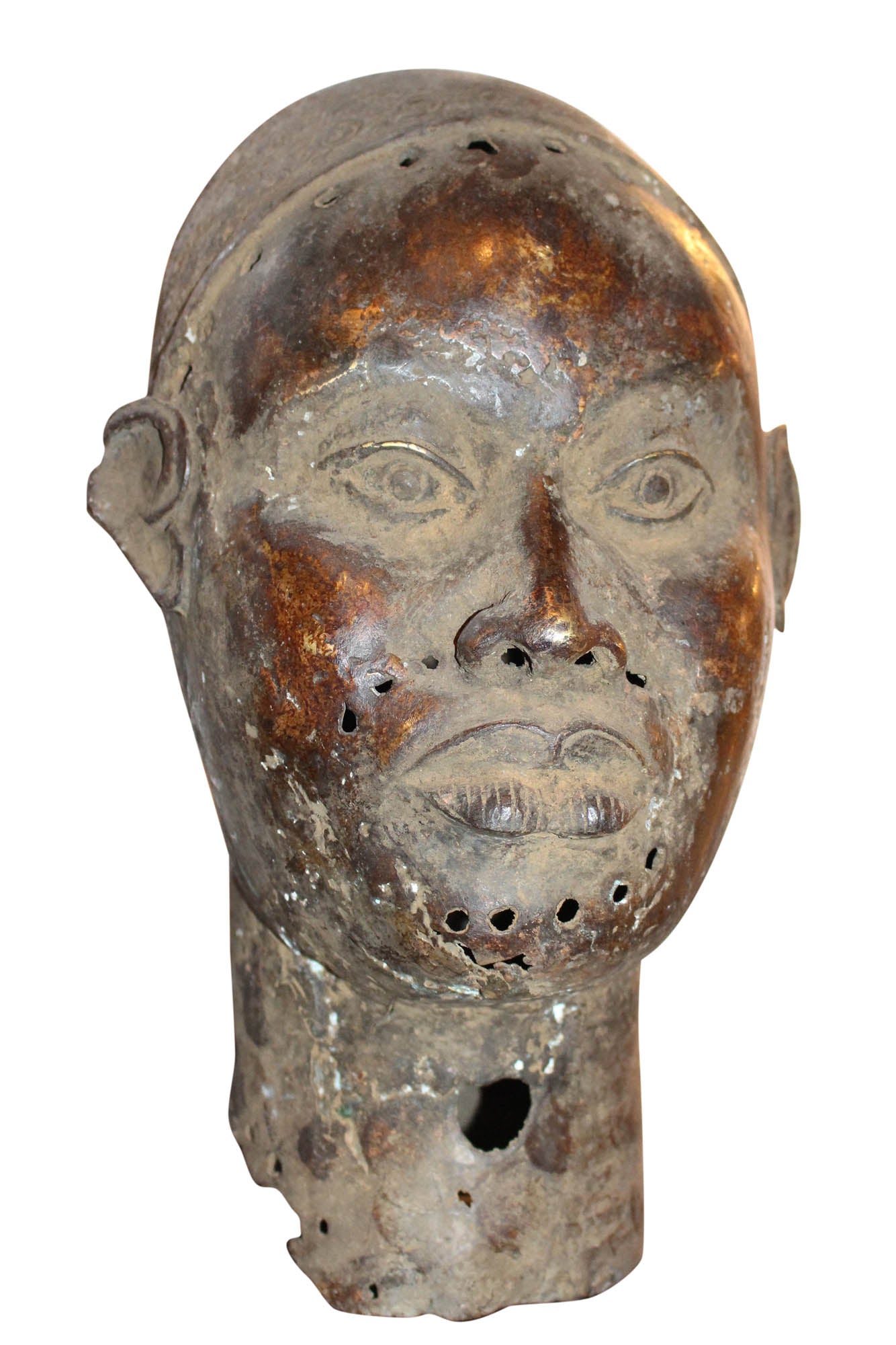 Afrika Büse Bronze antik ca.80 Jahre alt