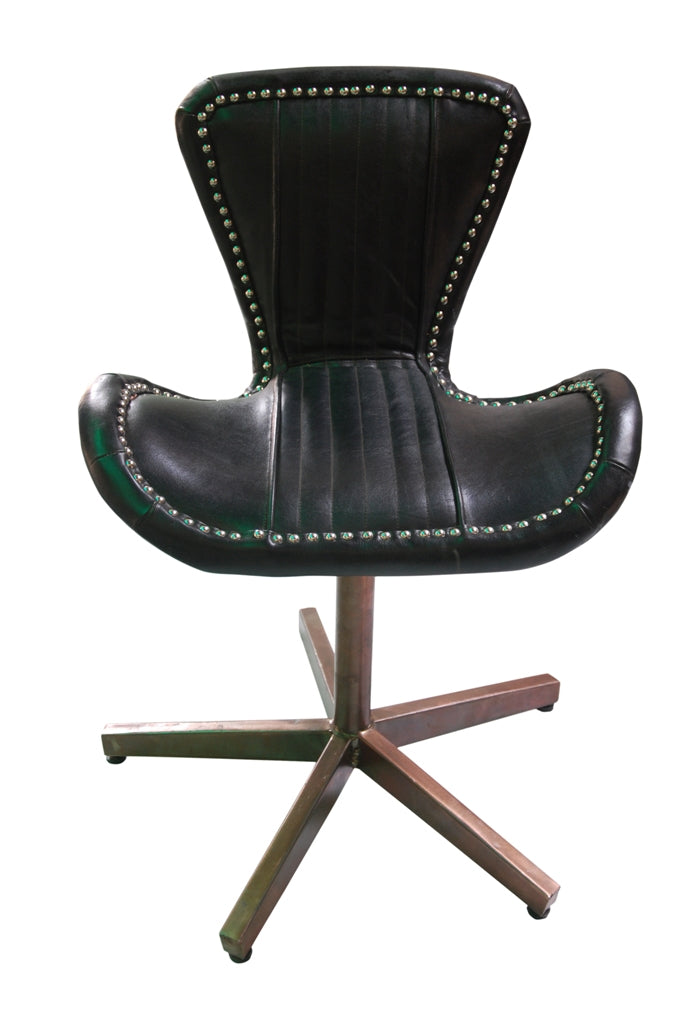 NEU aircraft möbel Kupfer Leder revolving chair Drehstuhl