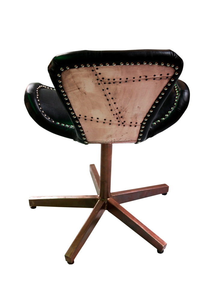 NEU aircraft möbel Kupfer Leder revolving chair Drehstuhl
