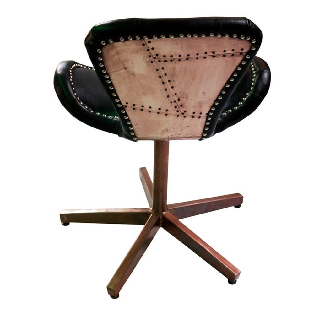 NEU aircraft möbel Kupfer Leder revolving chair Drehstuhl