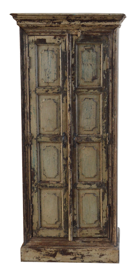 Indien Rajasthan Schrank Highboar vintage grün antik