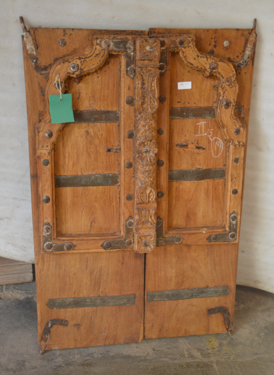 Antikes Holzfenster original aus Rajasthan, Indien