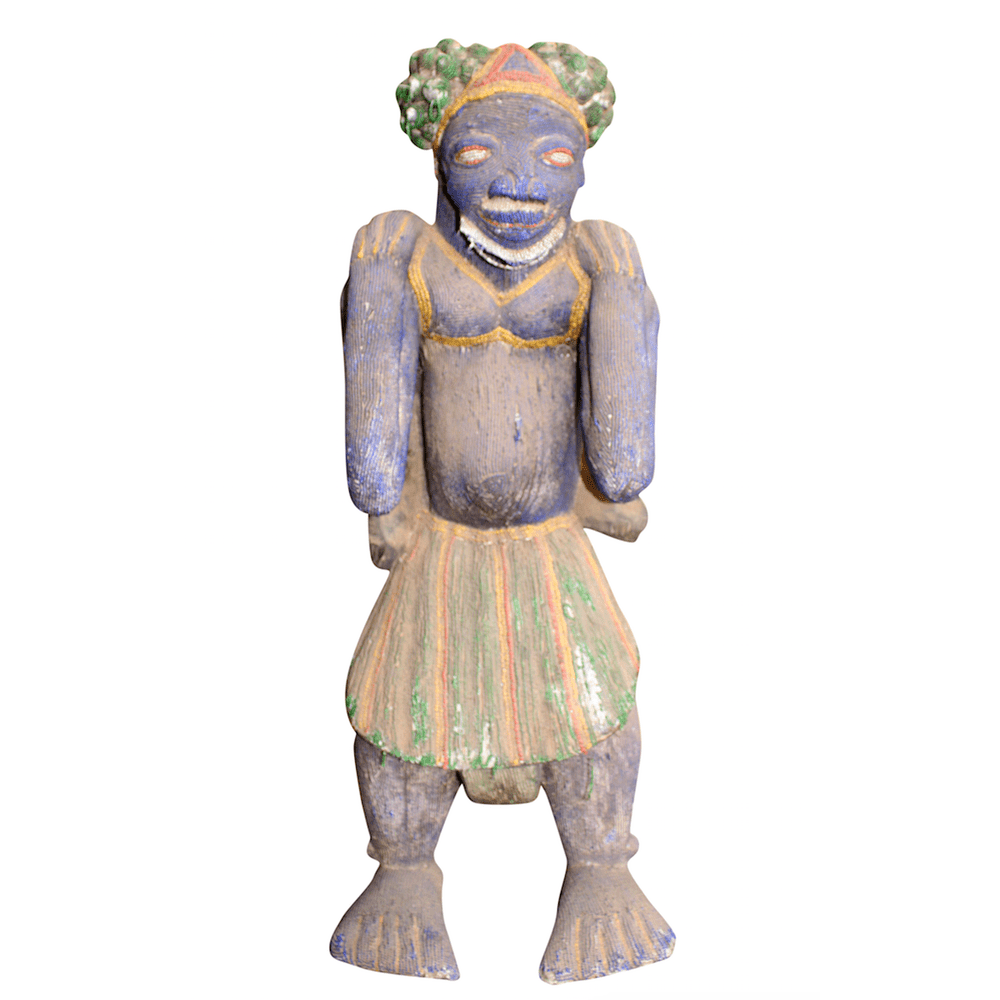 Skulptur Afrika 70j. Perlenhaut Selten