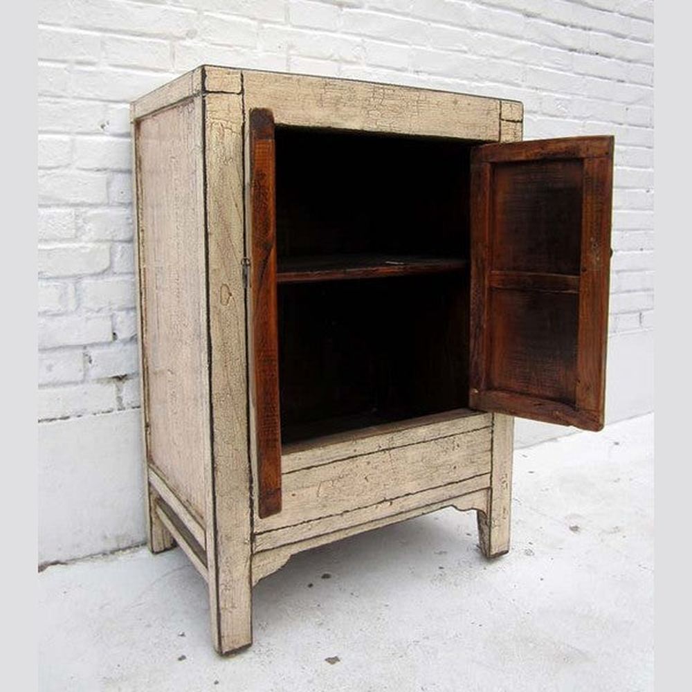 China Shabby chic kleine Kommoden Nachtschrank Doppeltüre Ulme massiver Metallbeschlag von Luxury-Park
