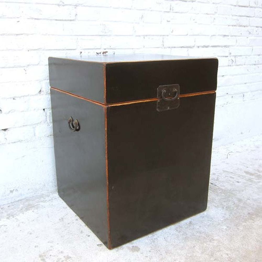 China Shanxi kleine Box Nachtschrank schwarz Pinienholz