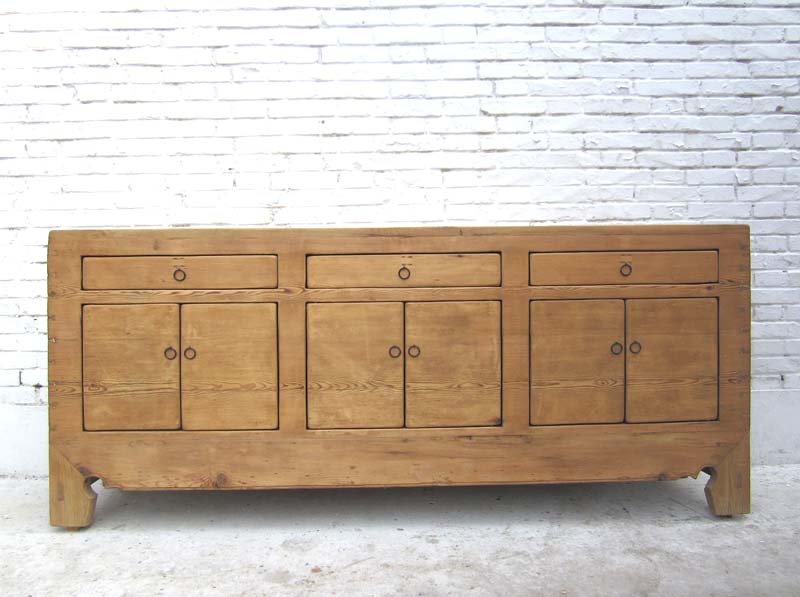 China Sideboard Hebei breite Schubladen Kommode brushed Optik aus Ulmenholz