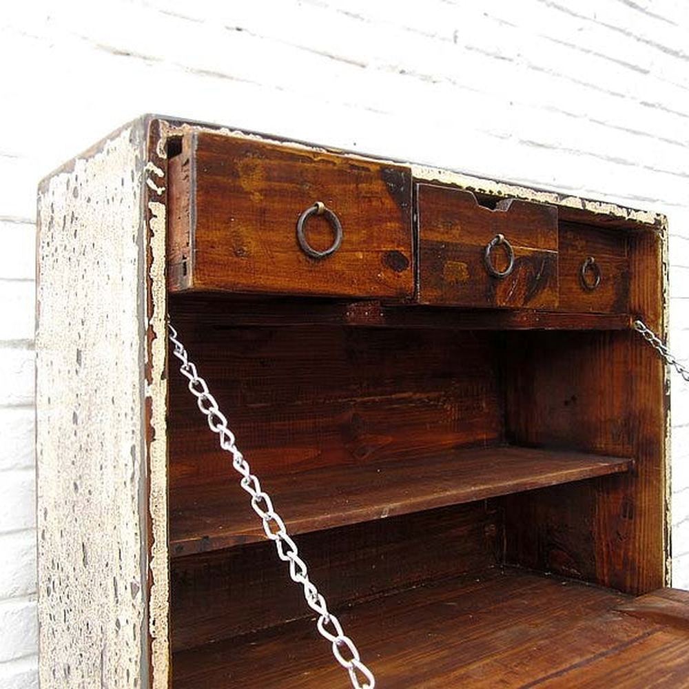 China großer Schuhschrank altweiß lackiert shabby chic Optik 4 große Fächer unser Bestseller von Luxury-Park