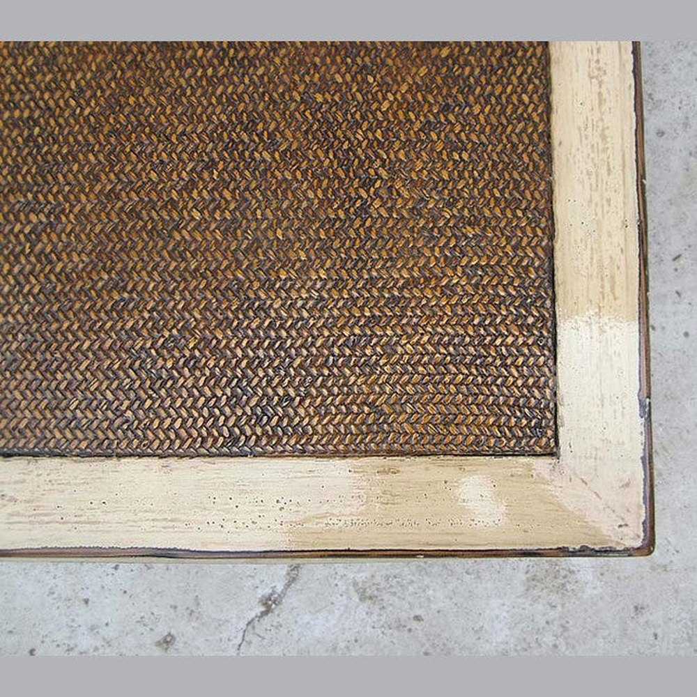 China flacher Tisch Antikweiß used optik Pinie Vollholz