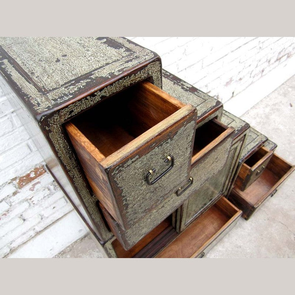 China Treppenkommode shabby chic grauweiß beidseitig verwendbar von Luxury-Park