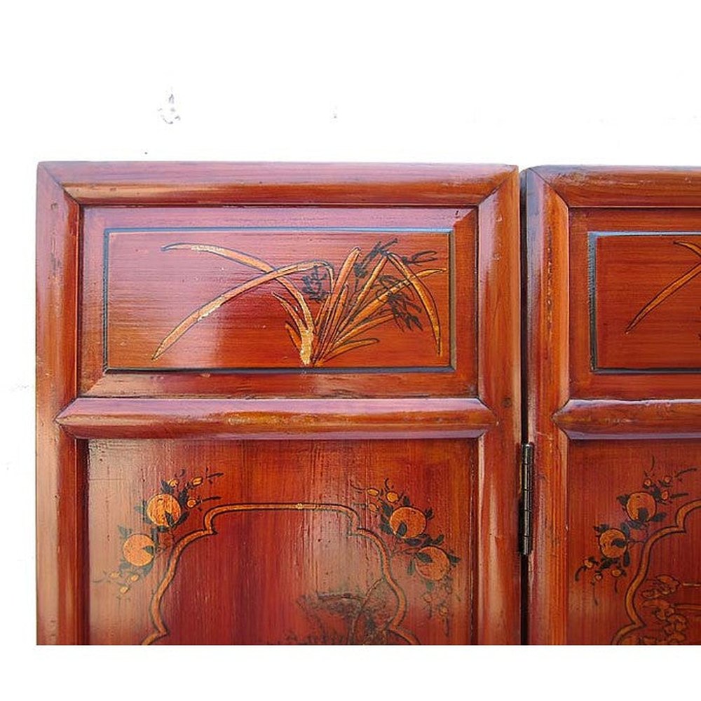 6 Panel Asia Raumteiler antik Geschenk 200x146x5