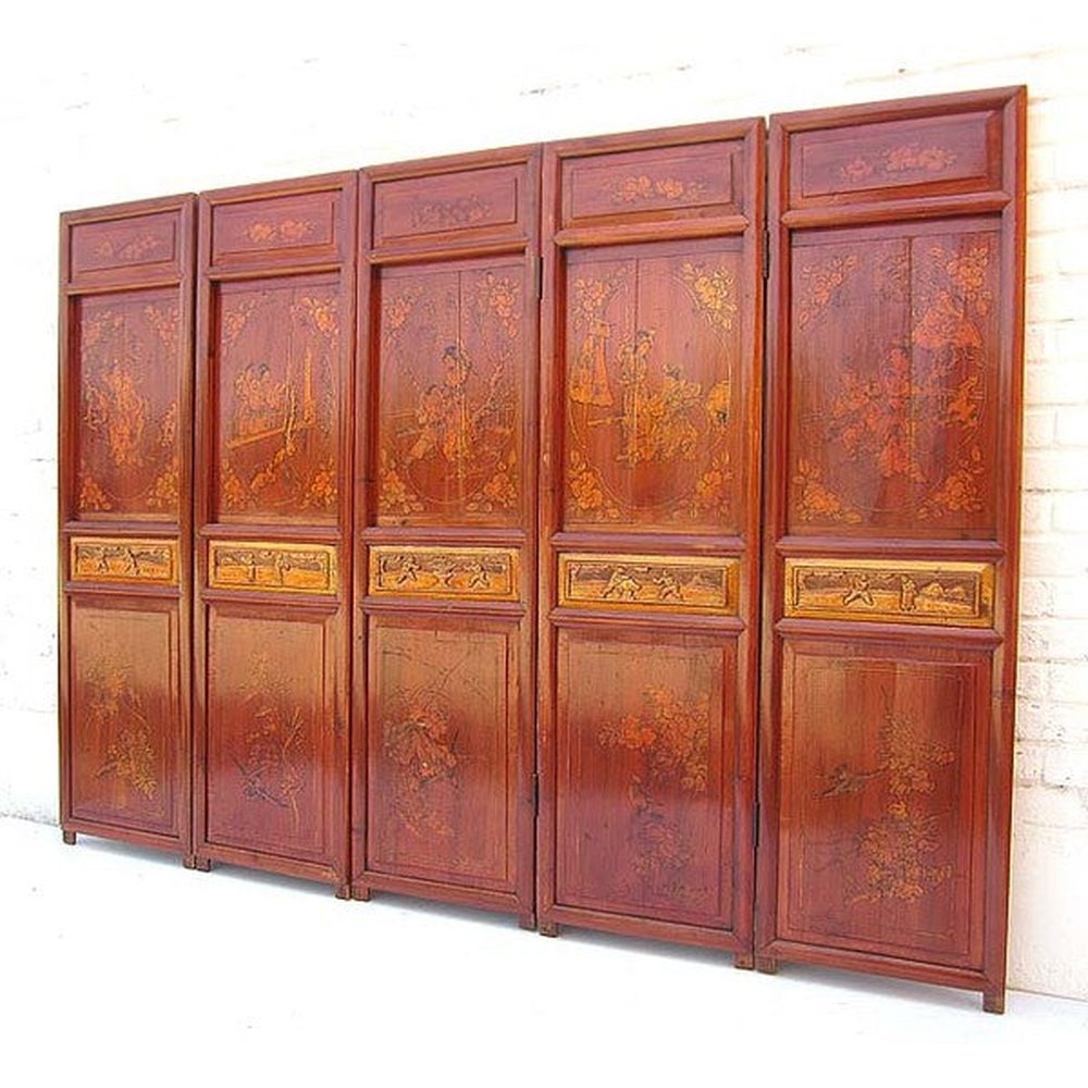 Asia 4 Teiliger Raumteiler antik 194x5x140cm