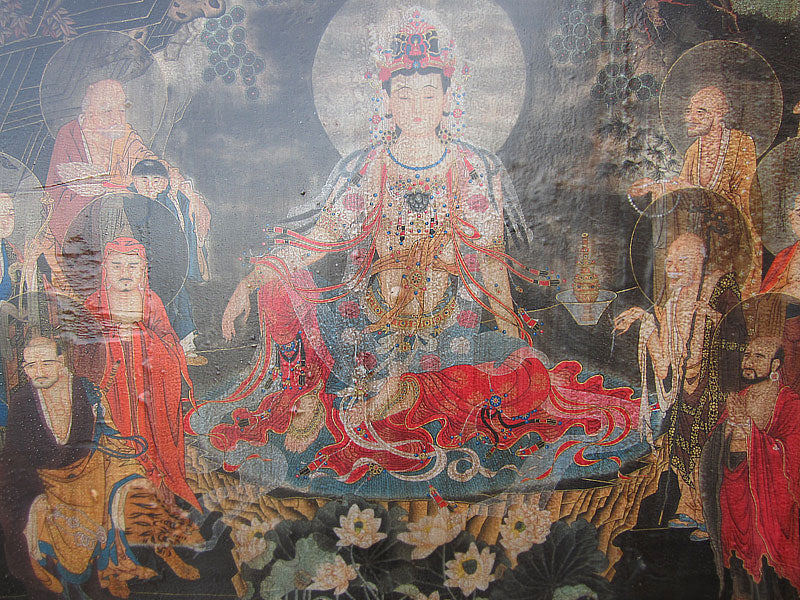 Asien breites Wandbild heller Rahmen Pinie Beijing etwa 80 Jahre alt