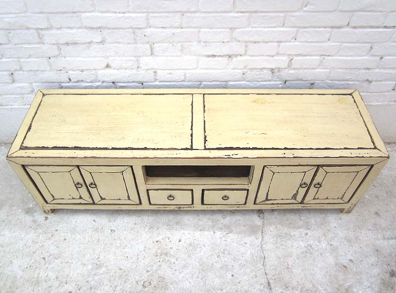China TV Lowboard altweiß shabby chic 140x39x41cm