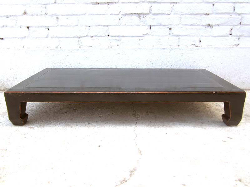 Asien niedriger Tisch 100x50cm schwarz Antikfinish Pinienholz